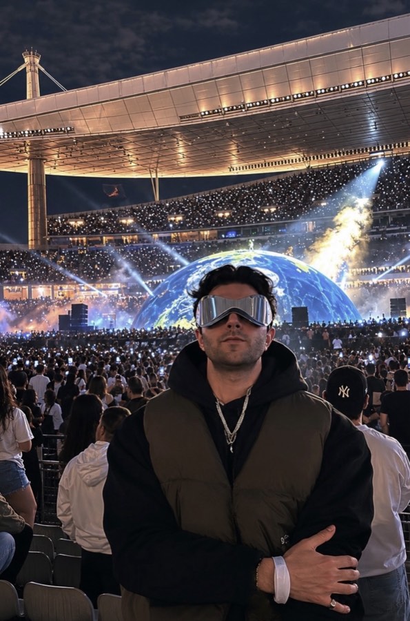 A FanVoyage traveller at a live event